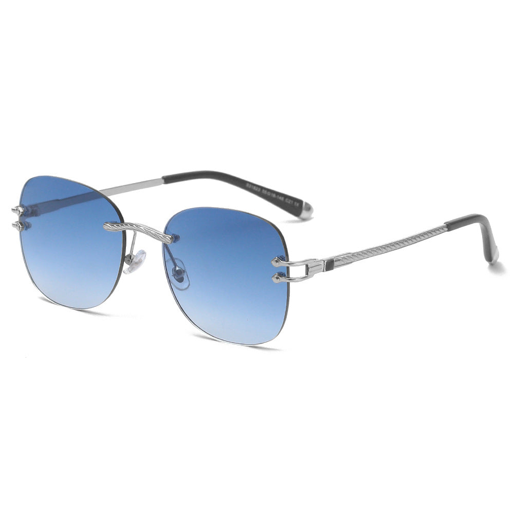 HBK 2022 Fashion Rimless Glasses Frames Luxury Frameless Sun Glasses Sunglass Woman 2021 Rimless Sunglasses Mens