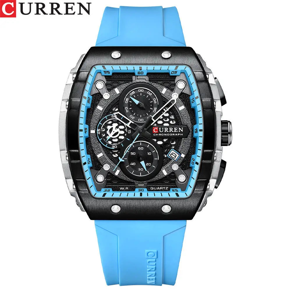 CURREN 8442 Men's Watches  Brand Waterproof Sport Wrist Watch Chronograph Men Quartz Watches Relogio Masculino