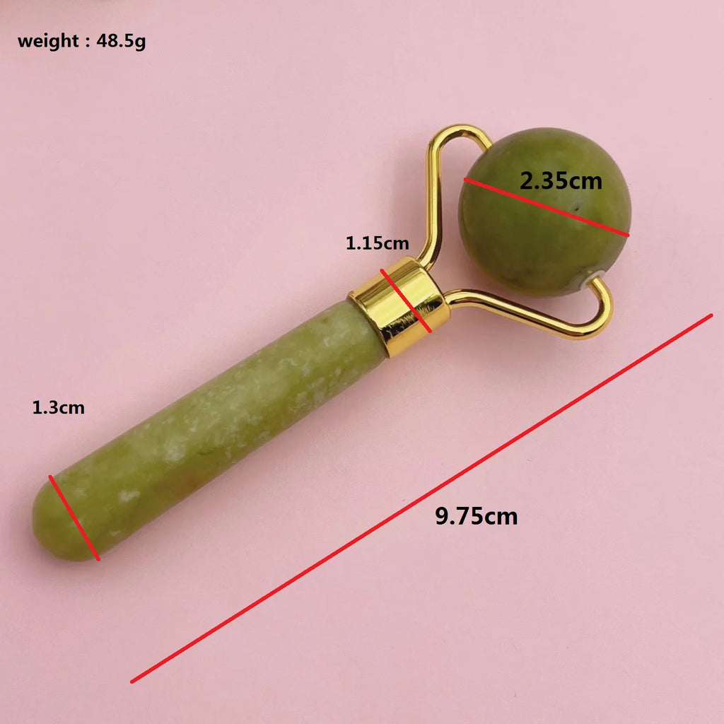 Custom Logo Facial Beauty Roller Skin Care Tools Mini Rose Quartz Green Jade Roller Massager