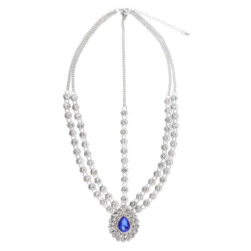 2022 Bride Hair Chain Bohemian Hair Accessories Forehead Hair Chain Rhinestone Wedding Jewelry Crystal Chain