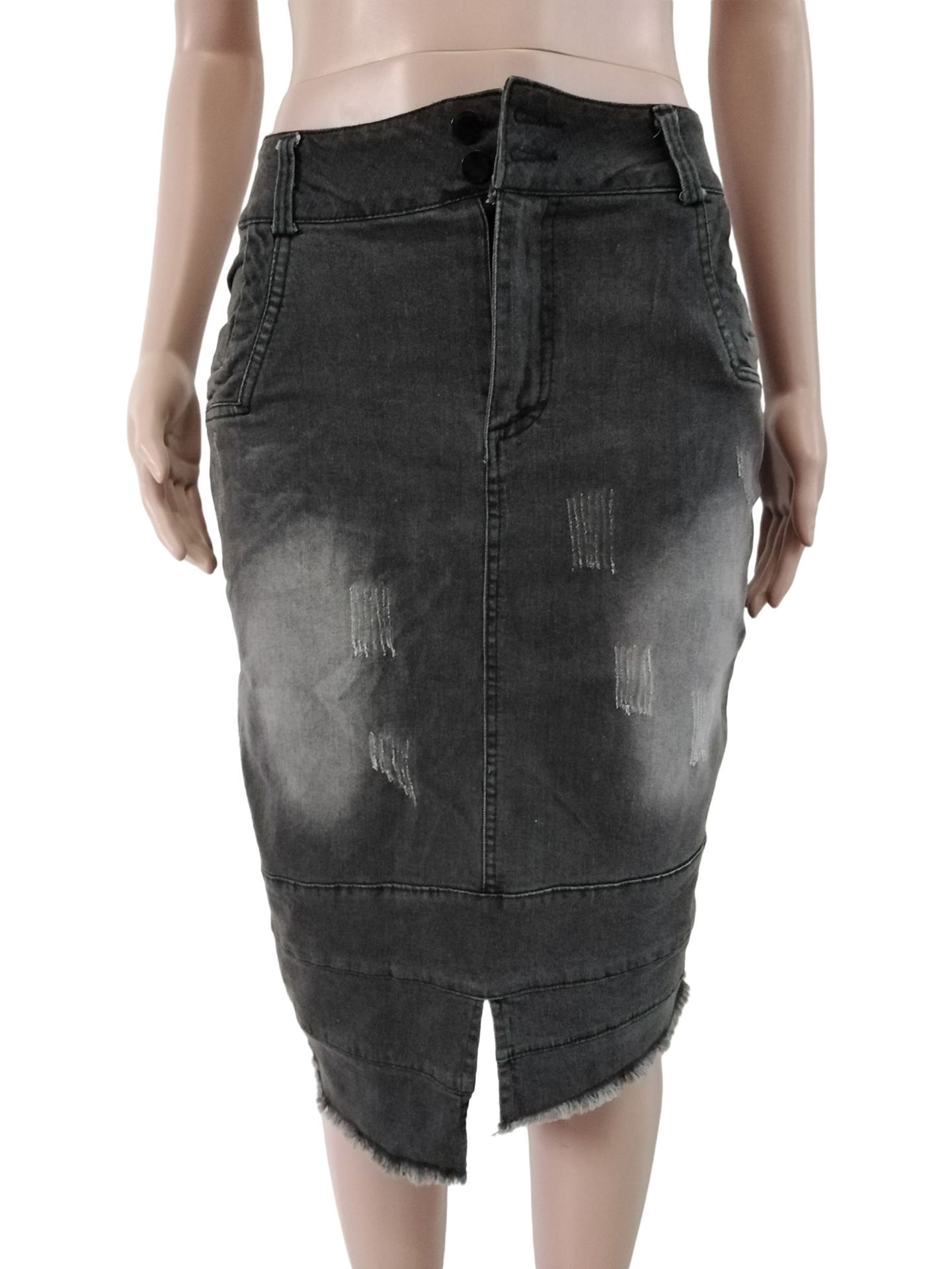 New Arrival Women's High-Waisted Jeans Short Skirt Plus Size Girls Jean Skirts Sexy Hole Hip Jeans Skirt