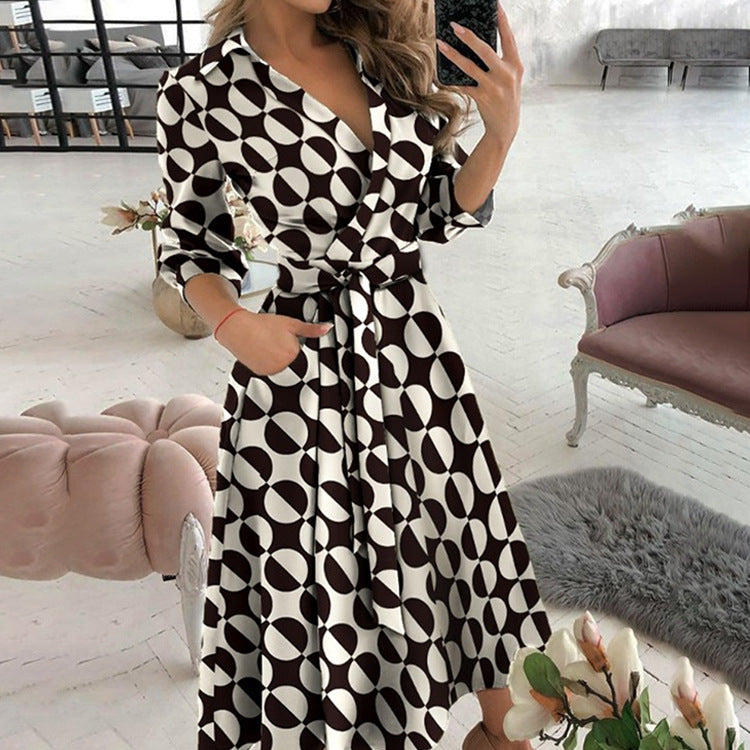 Wholesale Fall Clothing Sexy Stylish Loose Dresses Women Dresses 2021 Vestidos Casuales Office Dress