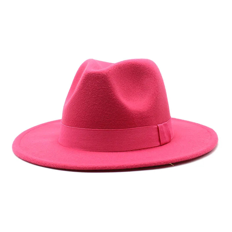 Ribbon Fedora Hat New Felt Hat Jazz Hat Fashion European and American Hats Men and Women General Hats шапка женская