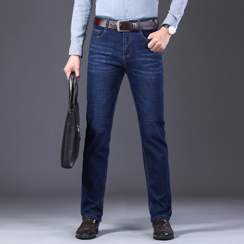 Drop Shipping Men Denim Jeans Long Pants New Fashion Business Casual Jean Pants