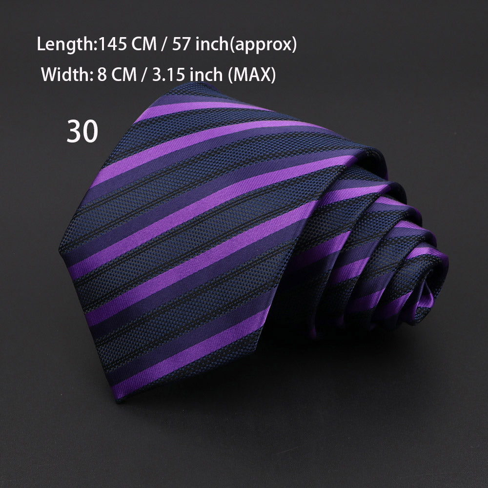 Fashion Neckties Classic Men's Stripe Necktie Royal Blue Wedding Ties Jacquard Woven Silk Men Solid Tie Polka Dots Neck Ties