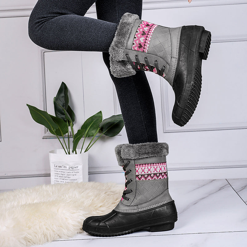 New Models Wholesale High Quality Fur Waterproof Shoe Boot Women Hunting Long Boots for Ladies Pointed Thigh High Boots Brand