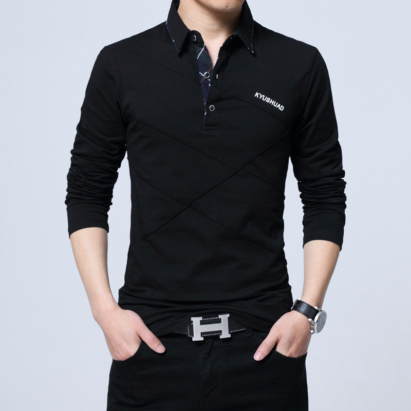 1pcs MOQ Mens Long Sleeve T Shirts New Design Mens Polo Shirts Plain T Shirt Men Clothing