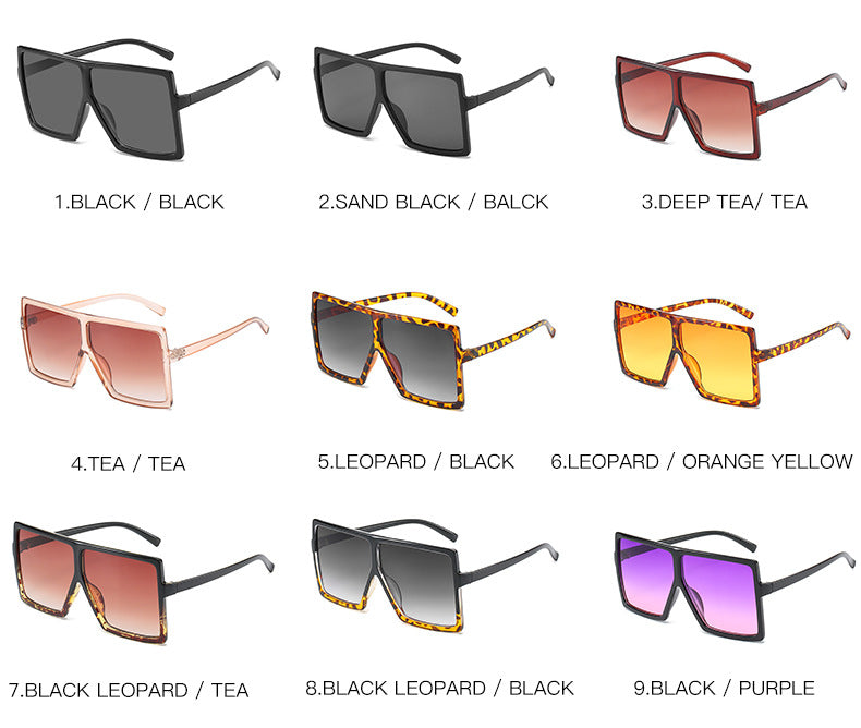 Sunglasses Lens Wholesale Oversized Square Sunglasses Big Frame Sunglasses Women