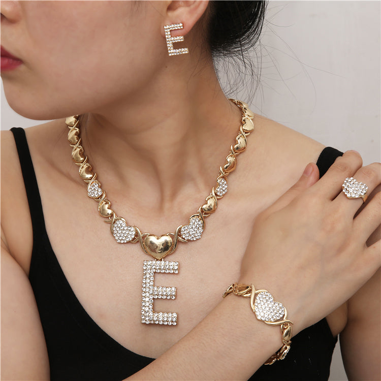 2021 Hip Hop High Quality Gold Jewelry Women Jewelry Set 18k Gold Plating Jewelry Set