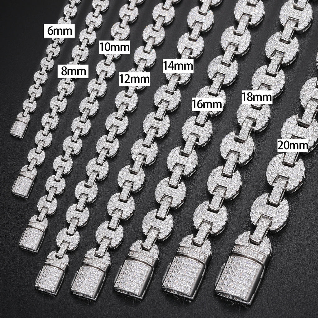 Pass Diamond Tester VVS Moissanite Iced Out Guci Link Chain Bracelet Fashion 925 Sterling Silver Mossanite Rappers Gift Hip Hop - My Store