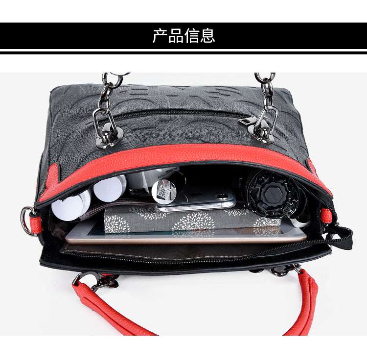 HONGRUI Unique Handbags Purse Wallet 2pcs Bag Set Emboss Handbag