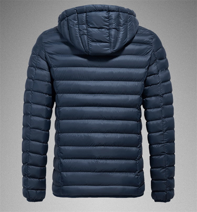 Fashion Latest Design  Custom Removable Hat Warm Cotton Coat  Men Winter Long Coats for  Man Coat