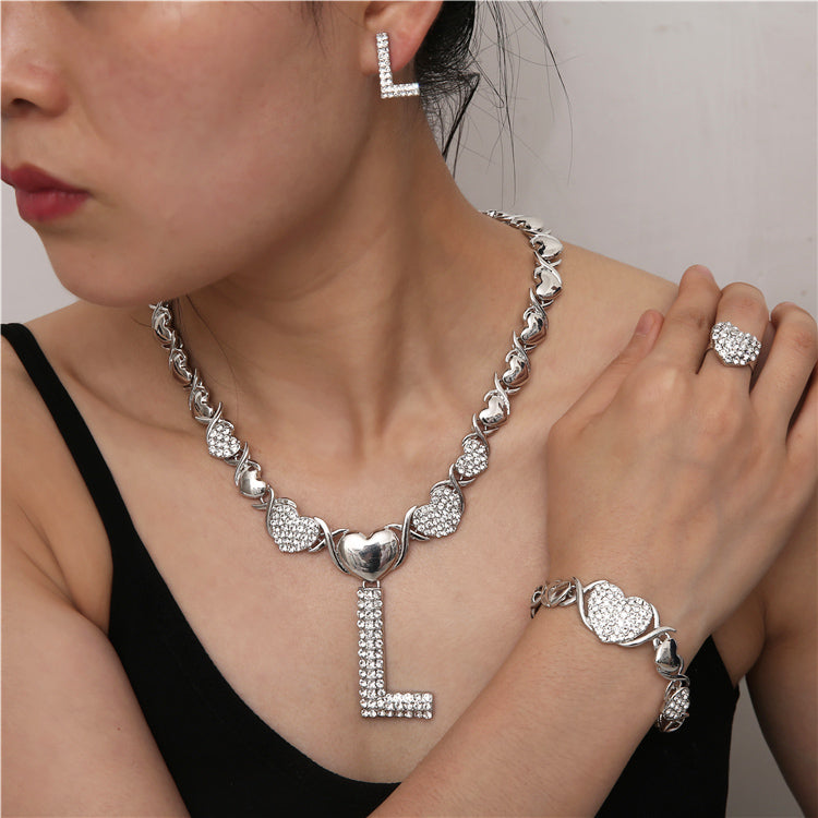2021 Hip Hop High Quality Gold Jewelry Women Jewelry Set 18k Gold Plating Jewelry Set