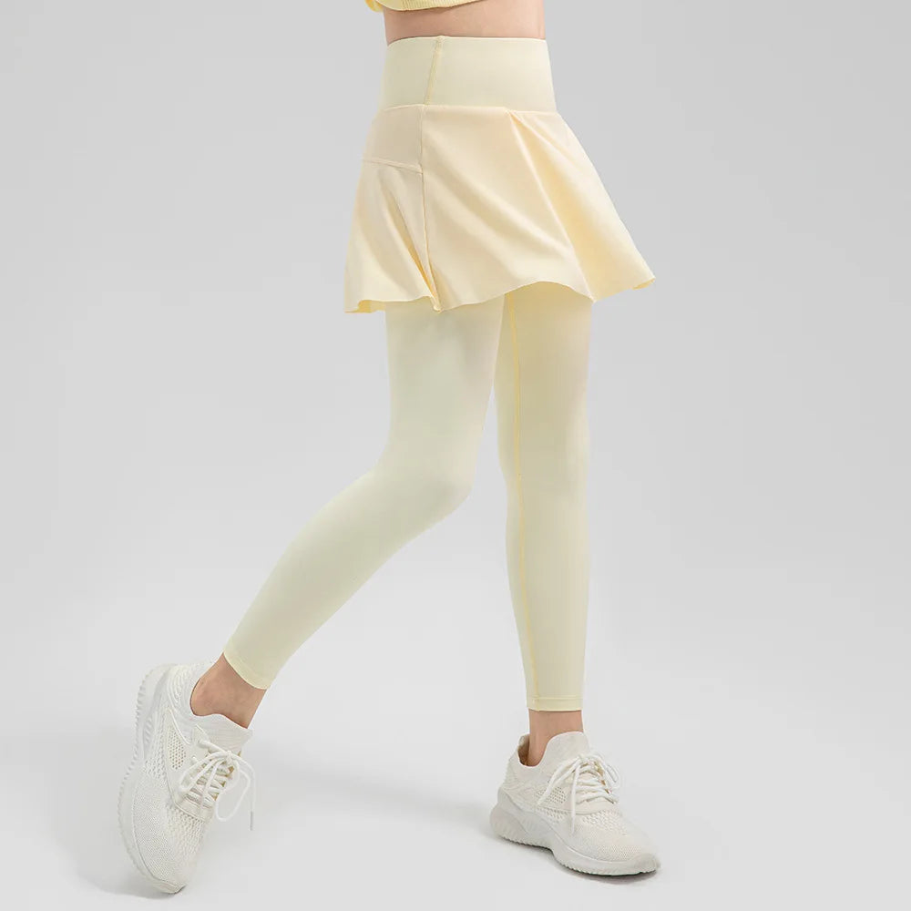 Girls Double Layer Fitness Activewear GYM Leggings With Pocket Yoga Pants Workout Tights Tennis Wear Plus Size Women's Clothing