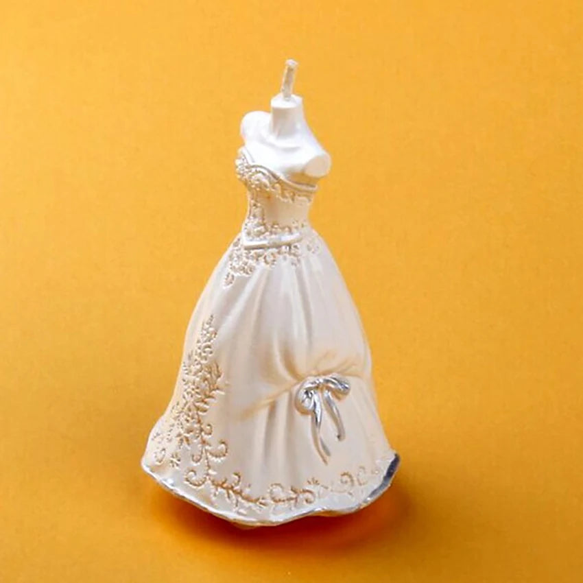 Simulation Wedding Dress Candles, Bride, Bridegroom Candle, Creative Birthday Candles Decoration for Party Valentine's Day
