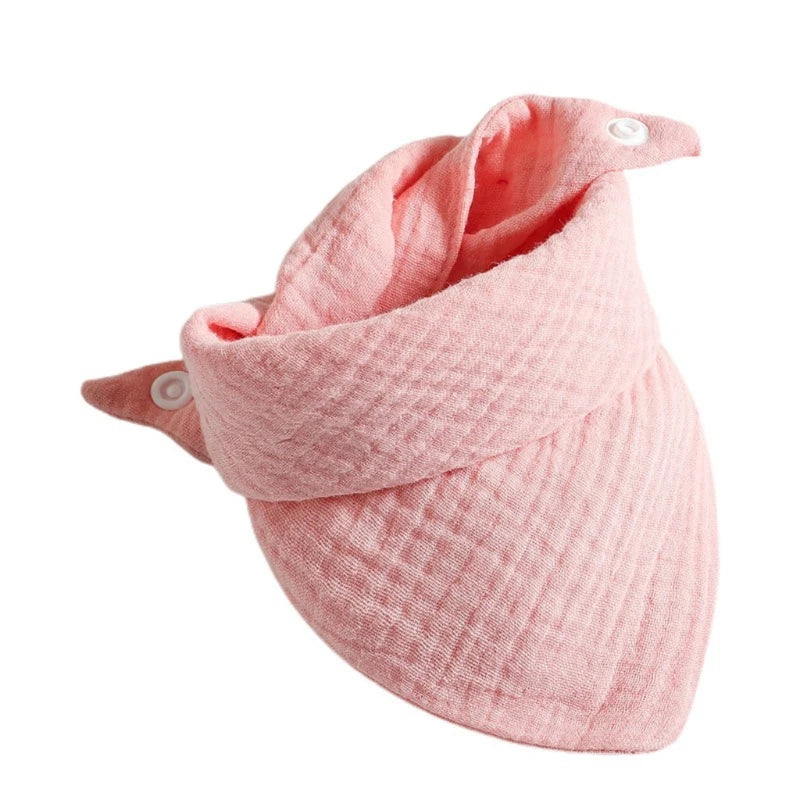 Baby Infant Cotton Bib Solid Color Triangle Scarf Feeding Saliva Towel Bandana Burp Cloth Boy Girl Babies Accessories Newborn