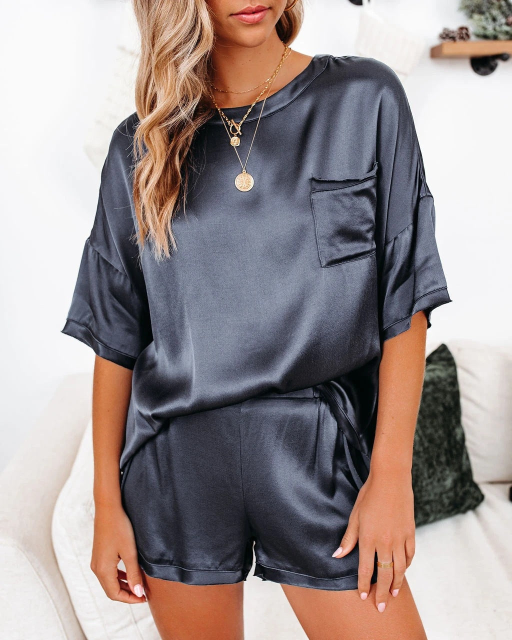 Fashion Robe Onesie Sillk Pyjamas Women Satin Sleepwear Pajama Sets Sleepwear Women Silk Pajamas