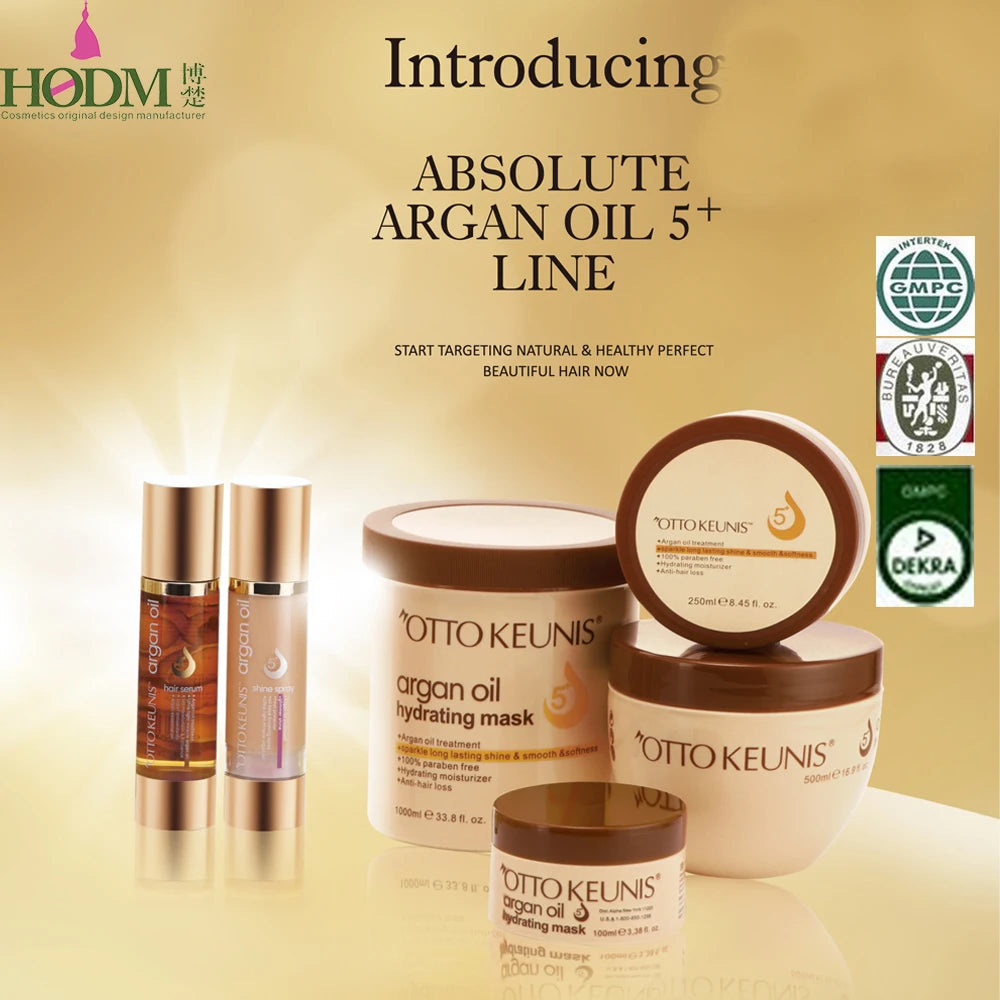 HODM Wholesale Organic Natural Smooth Anti Aging Hydrating Hair Care Argan Oil Hair Mask 500ml