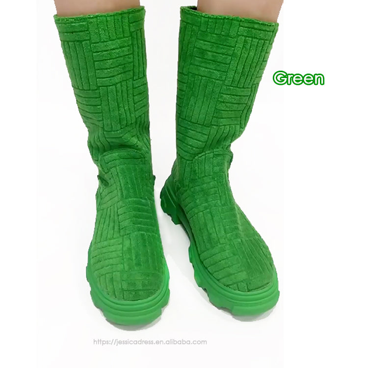 G1600-Winter Boots for Women 2022 Flat Boots Fabric Towel Boots