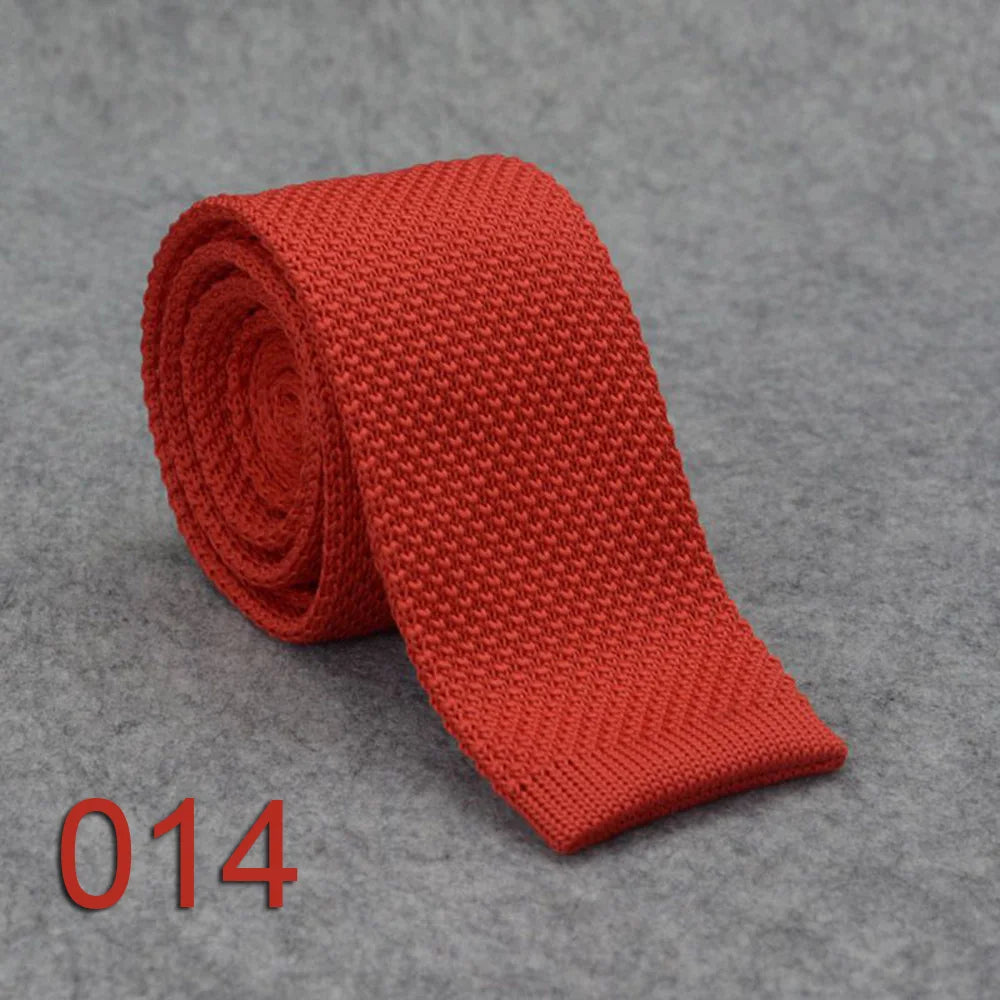 Wholesale Cheap Casual Black Knit Tie Cheap Silk Knitted Ties Men Plain Solid Men's Knit Ties