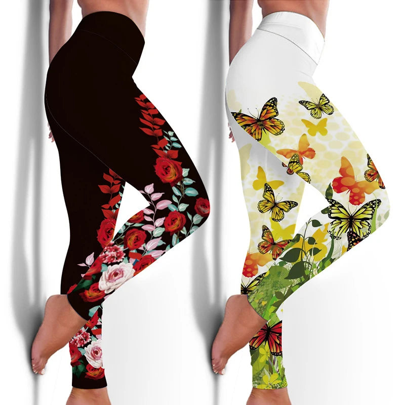 Gym Sports Leggings for Women Seamless Leggings Training Running Yoga Fitness Pants Colorful Print Gym Trousers Tight Sportswear