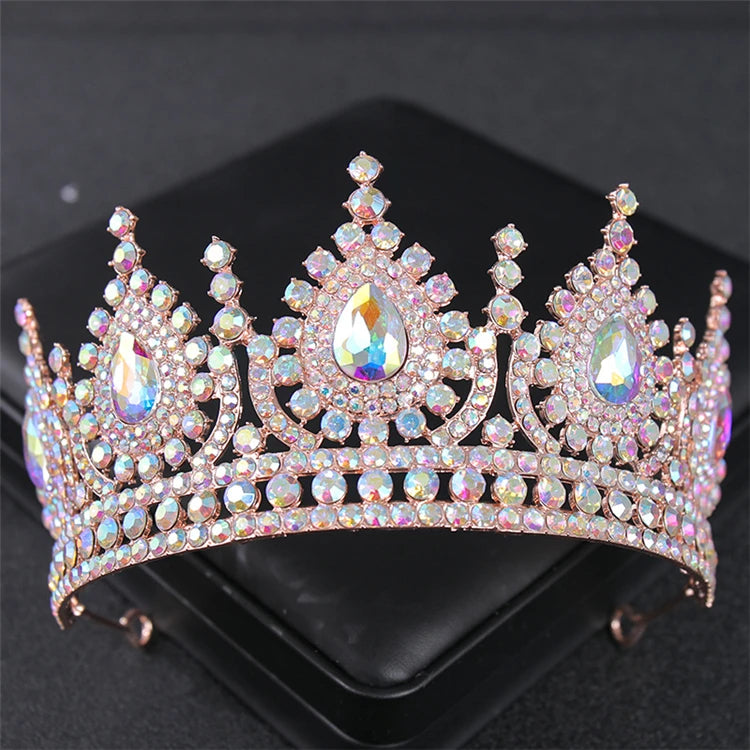 Women Hair Accessories Fashion Luxury Exquisite Diamond Bride Princess Crown Wholesale Bridal Accessories