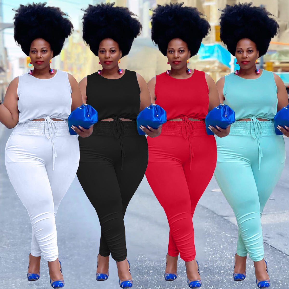 2021 New Arrival Fitness Activewear Workout Jogger 2 Piece Pants Set Plus Size Women Clothing Two Piece Set
