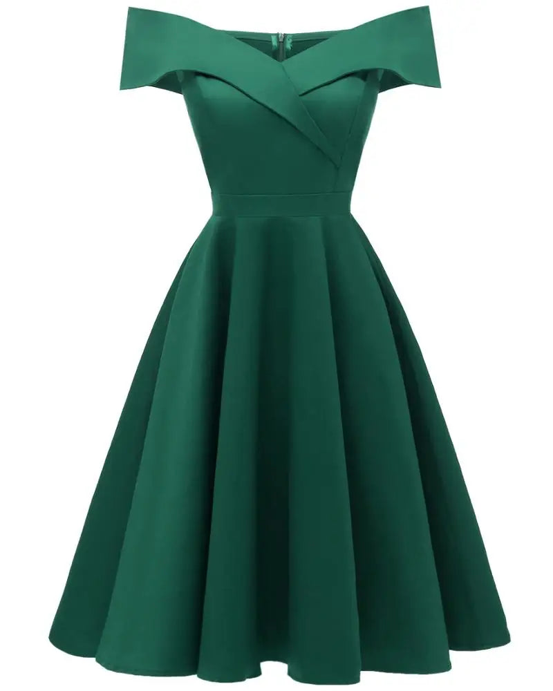 Women Fashion Birthday Wedding Dress Elegant Formal Banquet Ball Off Shoulder Evening Dresses High Low Red Party Dresses Vintage - My Store