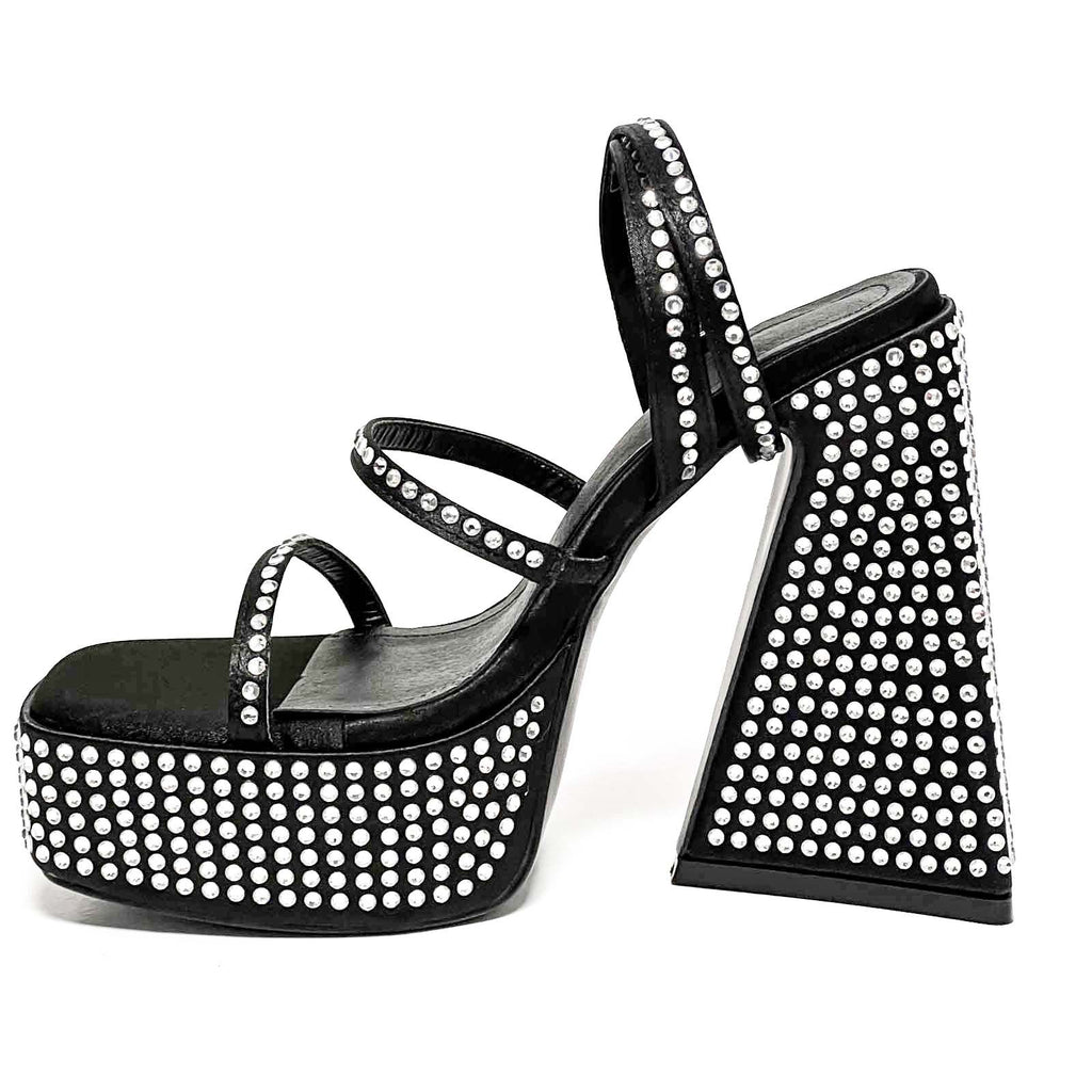 Sh11322a Chunky Heel Women.shoes High Heels Newest Bling Diamond Heels