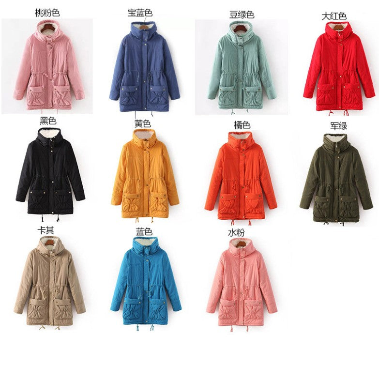 Winter Coat Women New Parka Casual Outwear Hooded Thickening Cotton Coat Winter Jacket Fur Coats Women Clothes