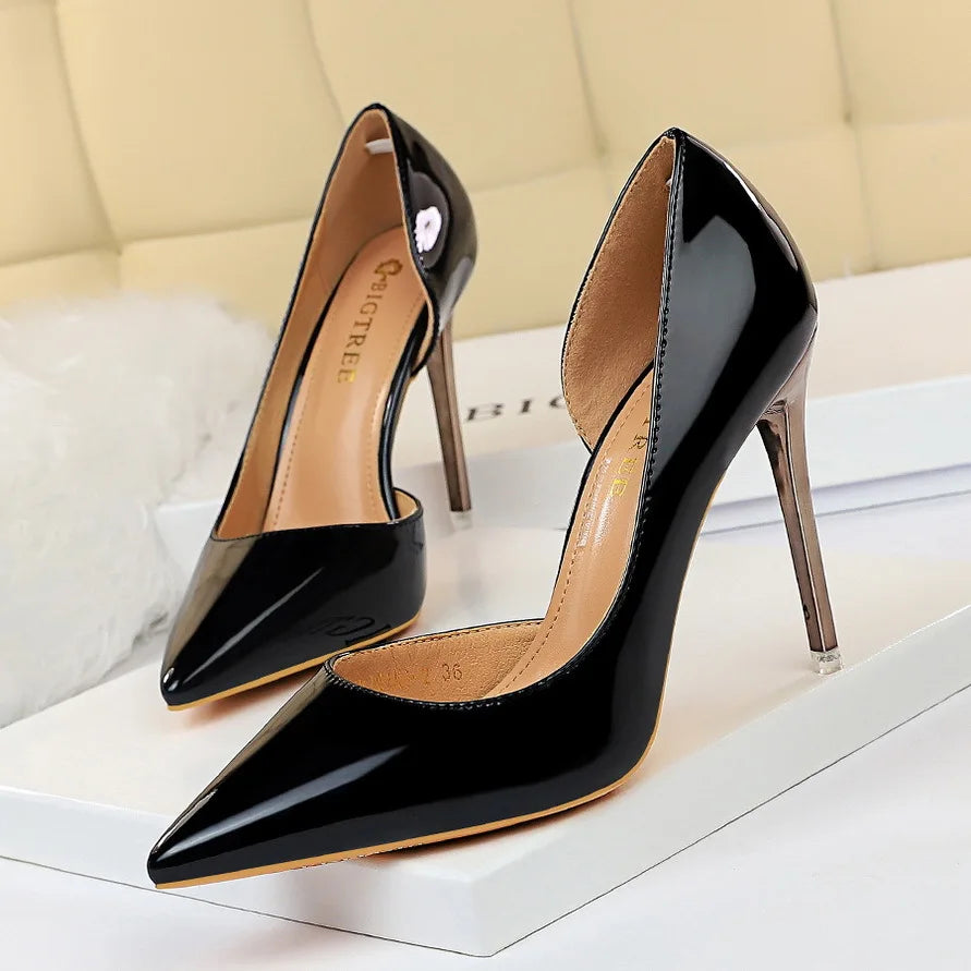 Size 34-43 Wholesale Women Sexy Dress High Heels Closed Pointed Toe Pumps High Heel Court Shoes Heels for Women