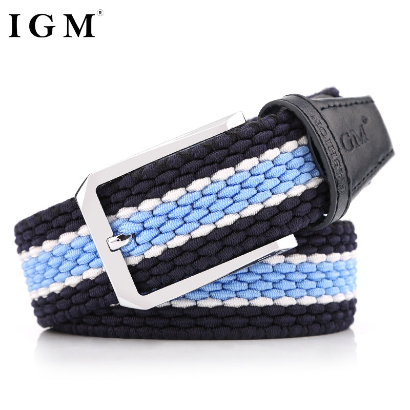 35mm Stretch Belt Braided Elastic Woven Belt Mens Belts for Jeans