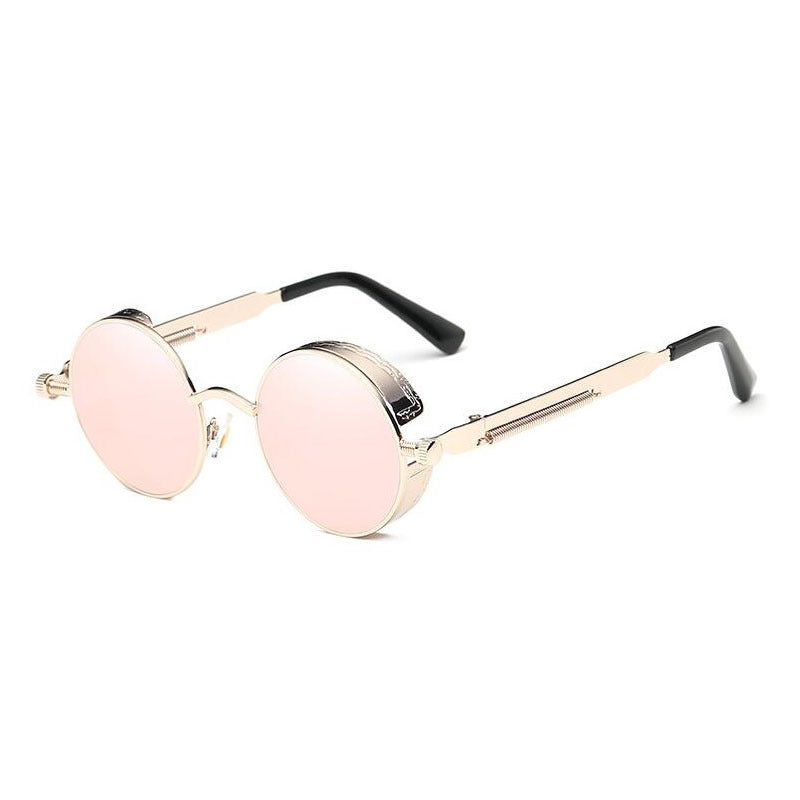 Trendy Steampunk Sunglasses Retro Fashion Men Women Luxury Sunglasses Fashion Round Sunglass