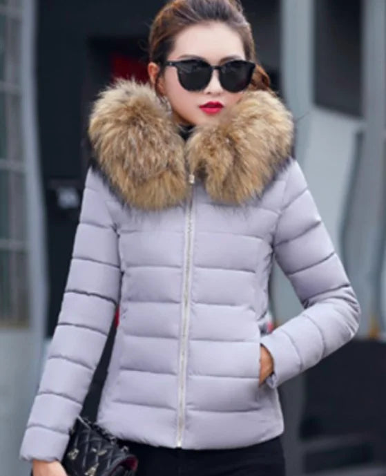 Customized  Women Jacket   Winter Warm Coats Outwear Fur Slim Coat for Women