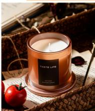 Jar Glass Candle Golden Bell  Tropical Style Candles Luxury Smokeless Custom Gift Scented  Candle Private Label