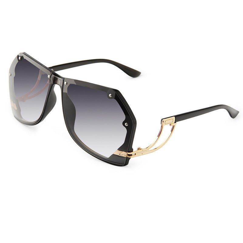 Big Frame Sunglasses Fashion Ocean Film Lovers Sunglasses Men and Women Versatile Sunscreen Sunglasses