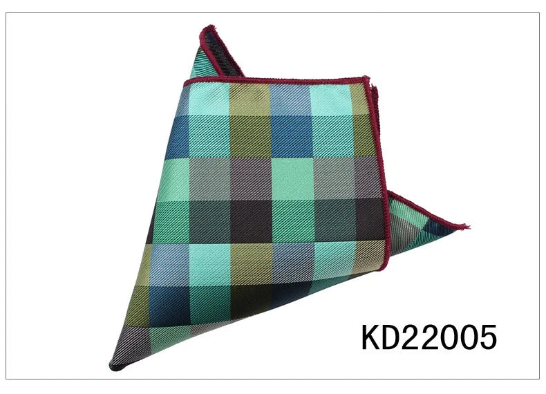Italian Silk Tie Checked Plaid Pleated Neck Ties for Men Business 7CM Polyester Ties Business