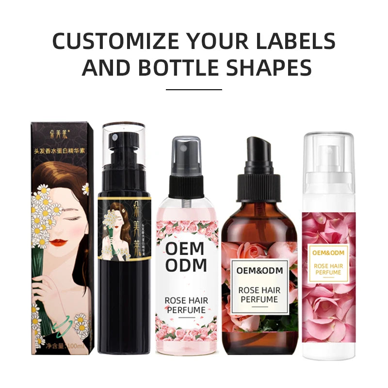 Private Label Hair Care Serum Spray Hair Lasting Fragrance Perfume Hair Mist for Women