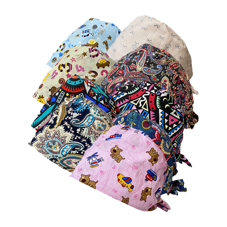 Dental Scrub Hats Medical Hat Surgical Scrub Caps Doctor Scrub Hats Medical Uniforms Cpas With Sweat Band and Strips