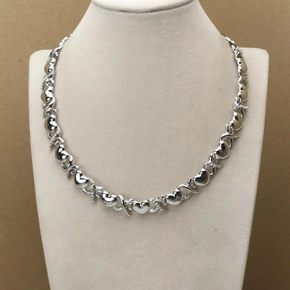Classic Heart Jewelry Hugs and Kisses Jewelry XOXO Jewelry African Fashion Jewelry for Women FHK10242