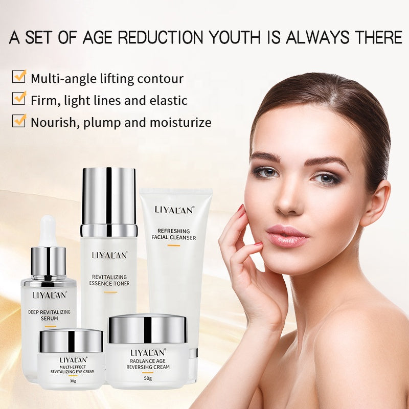Private Label Skincare Gift Sets Organic Cleansing Moisturizing Brightening Face Gifts Anti Aging Skin Care Set