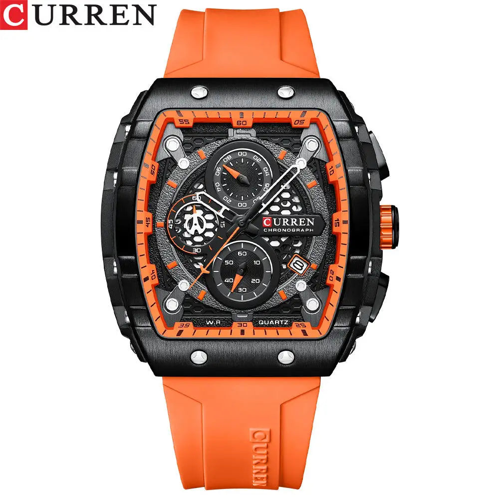 CURREN 8442 Men's Watches  Brand Waterproof Sport Wrist Watch Chronograph Men Quartz Watches Relogio Masculino