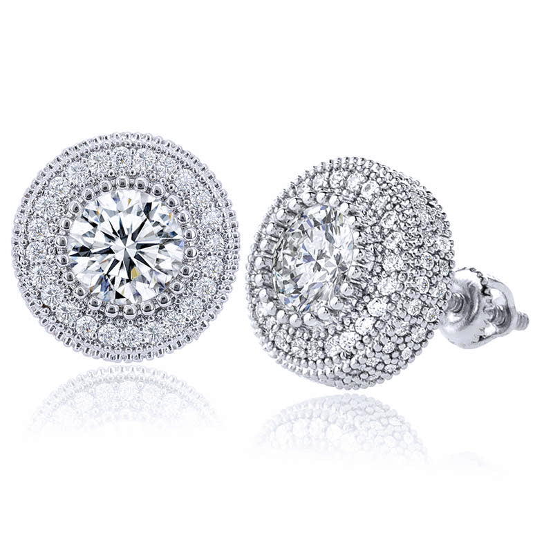 Hailer Jewelry Loose Diamonds Gemstones Moissanite Earrings Sterling Silver 925 Jewellery Hip Hop Jewelry