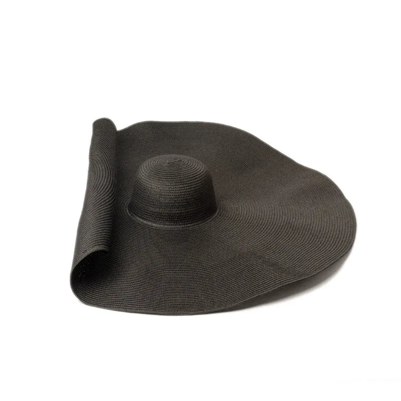 Super Bigger Brim Wide Straw Hats for Women Foldable Paper Beach Hat Summer Sun UV Hats Stage Cap Dropshipping Wholesale