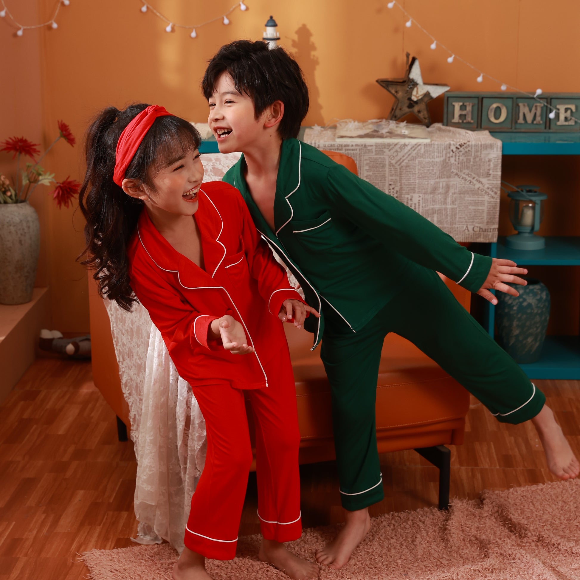 New Summer Blank Pajamas Kids Headband Kids Pajama Long Sleeves Toddler Boy Pajamas