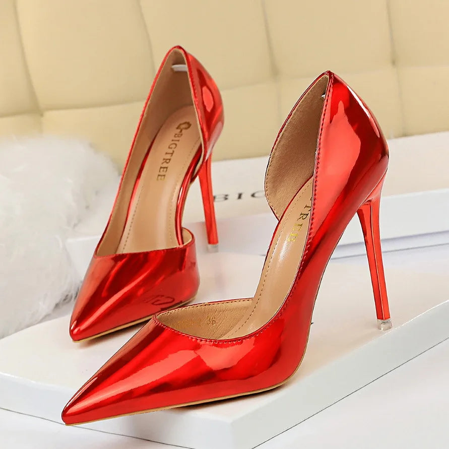 Size 34-43 Wholesale Women Sexy Dress High Heels Closed Pointed Toe Pumps High Heel Court Shoes Heels for Women