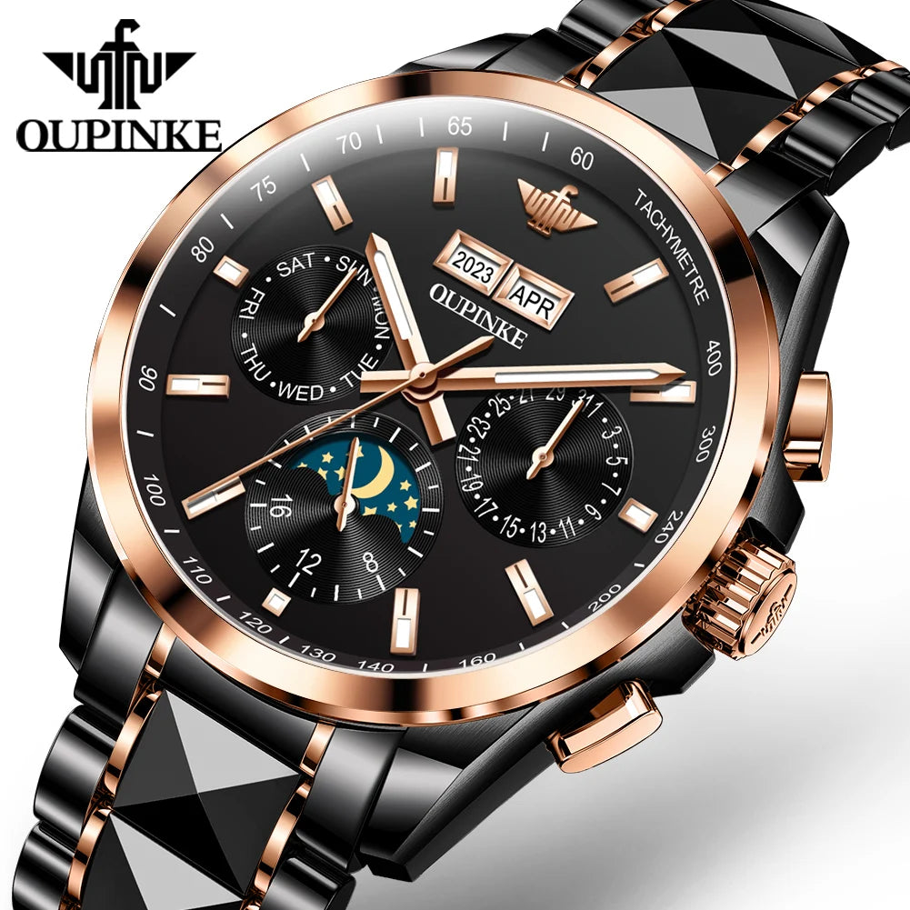 OUPINKE  3238   Oem Wrist  Custom Watches Mechanical Watches Waterproof Tungsten Steel Classic  Luxury Automatic Men's Watch