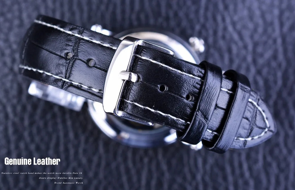 Forsining Watches Minimalism Waterproof Steampunk Man Wrist Watch Automatic Skeleton Mens Watches Wrist Clock Drop Shipping