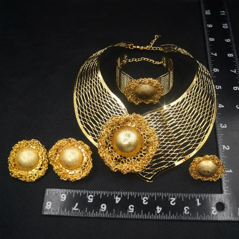 Africa Jewelry Top Gold Jewelry Design With a Ball Arabic Gold Jewelry Set