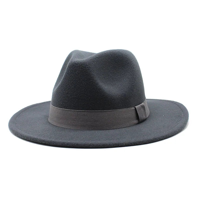 Ribbon Fedora Hat New Felt Hat Jazz Hat Fashion European and American Hats Men and Women General Hats шапка женская
